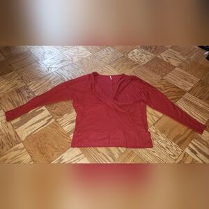 Free People Red Knit Sweater